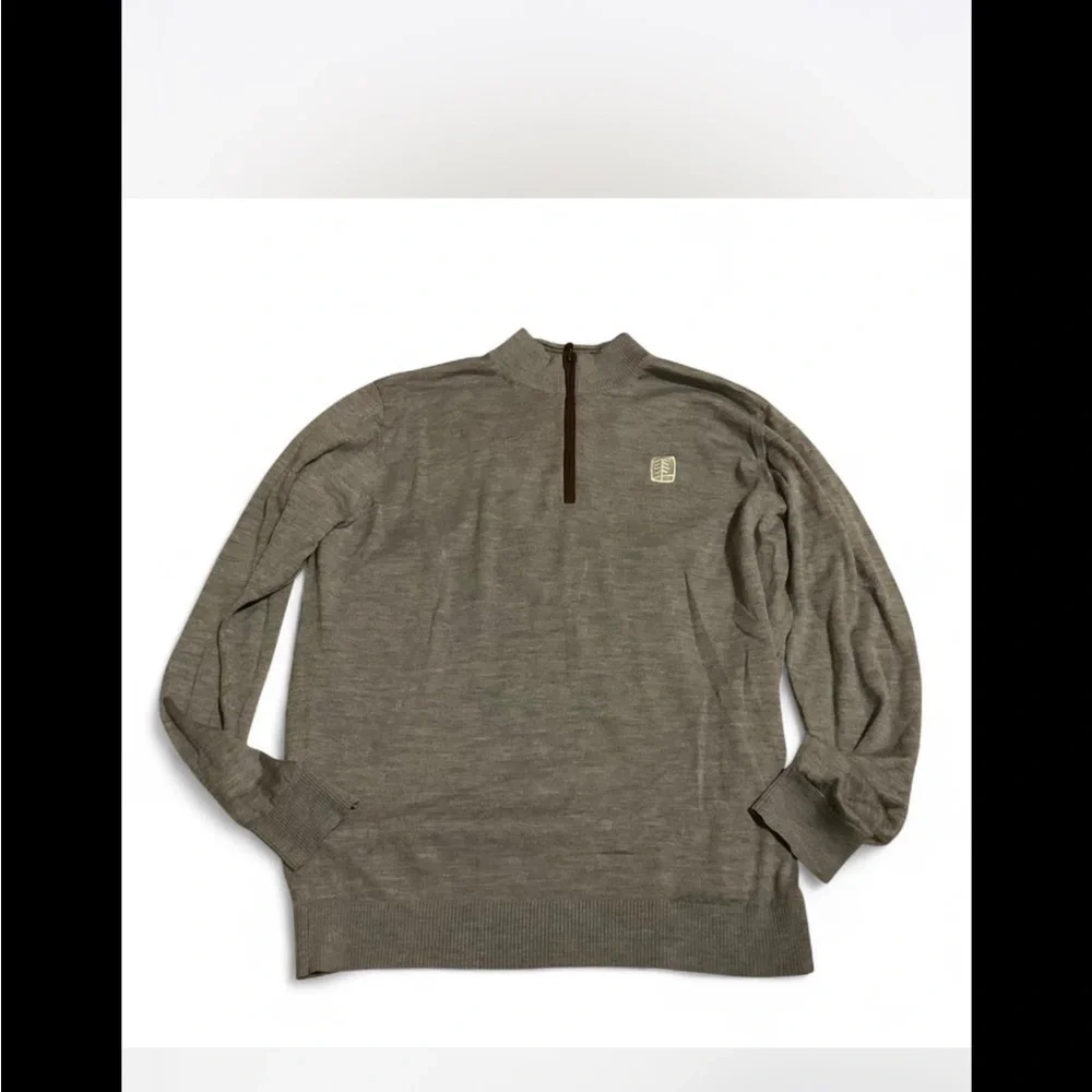 johnnie-O Men's merino wool preppy golf Zip-Up Sweater‎